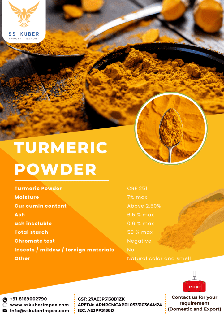 turmeric powder for export