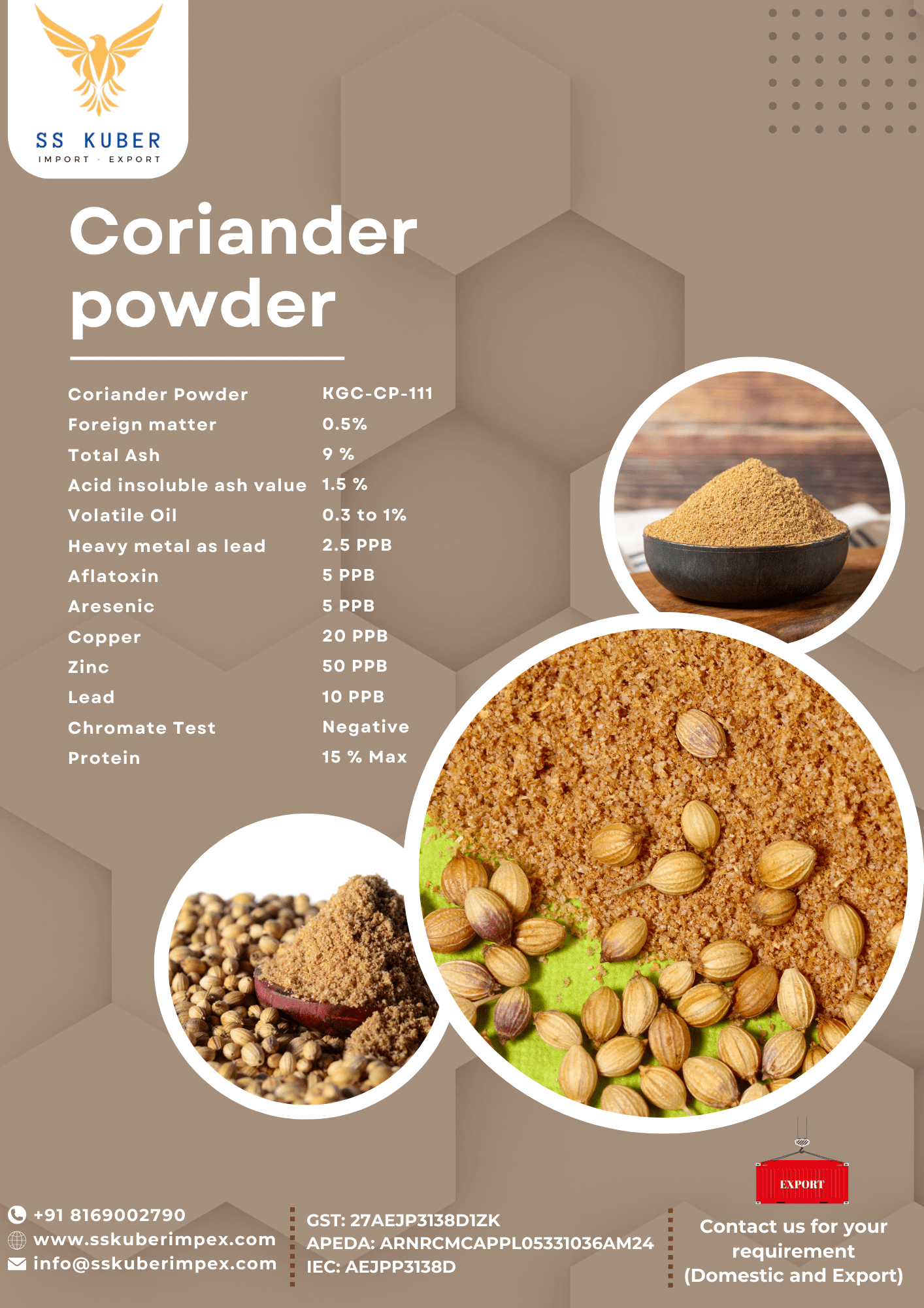 Coriander Powder Exporter